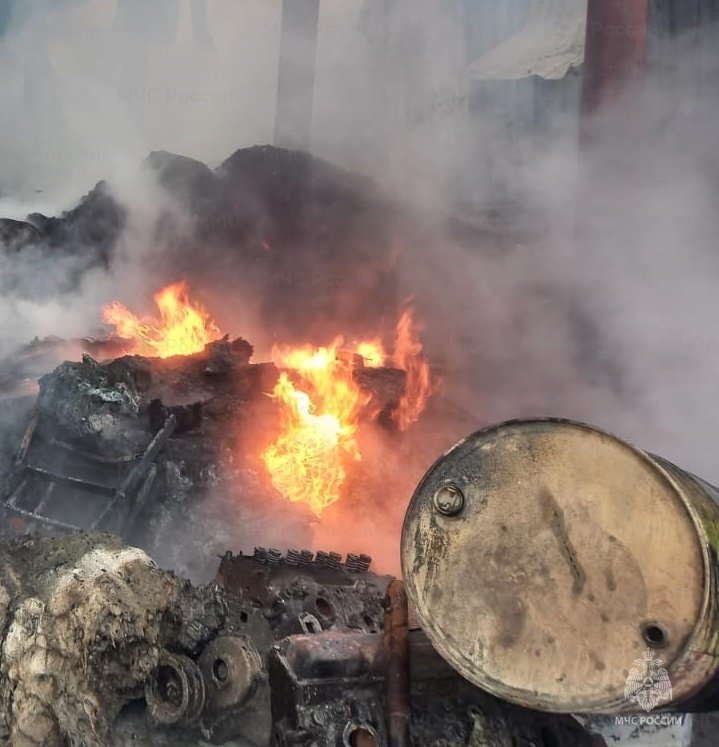 Пожар в Бабынинском районе, пос. Воротынск, ул. Шестакова